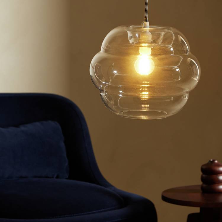 Habitat clear glass honeycomb lampshade 25cm, UK version