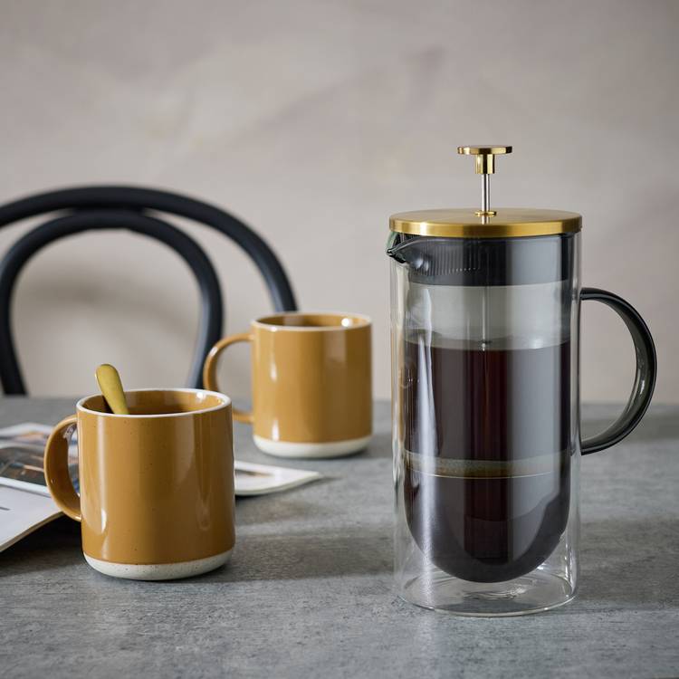 Habitat smoked glass cafetiere, 8 cup 1000ml, UK version