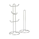 Argos Home mug tree and kitchen roll holder chrome (British brand)