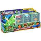 Teamsterz Dino Transporter toy case with 3 dinosaur vehicles, UK version