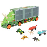 Teamsterz Dino Transporter toy case with 3 dinosaur vehicles, UK version