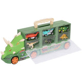 Teamsterz Dino Transporter toy case with 3 dinosaur vehicles, UK version