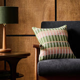 Habitat woven stripe cushion green 43x43cm - British product