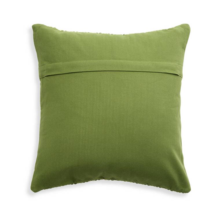 Habitat woven stripe cushion green 43x43cm - British product
