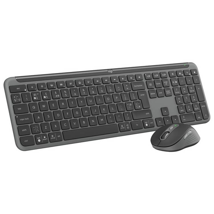 Logitech MK950 Signature Slim keyboard and mouse Graphite, UK version