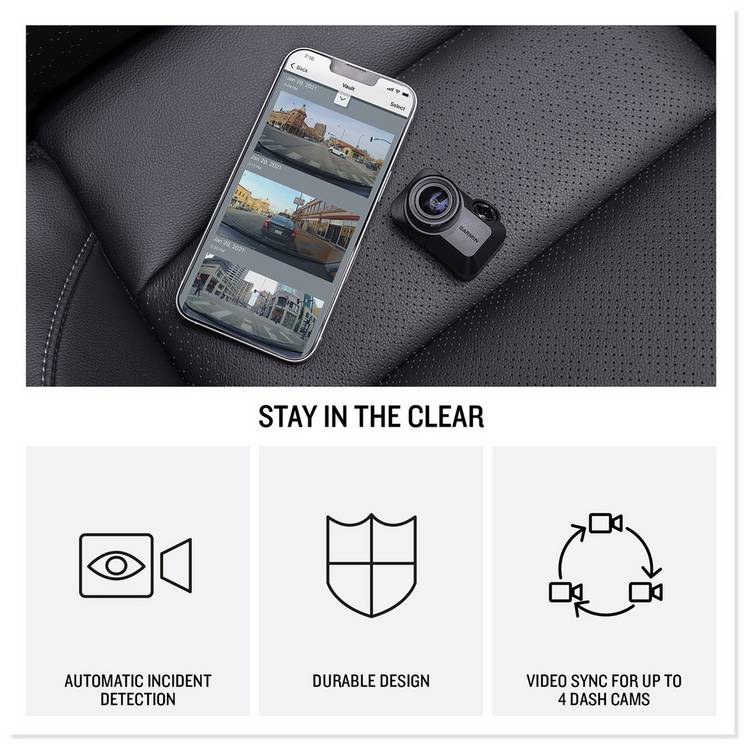 Garmin Dash Cam Mini 3 ultracompact 1080p, UK version