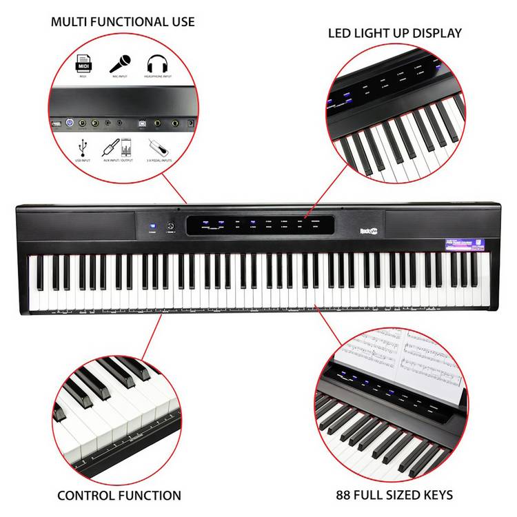 RockJam RJ88DP 88-note digital piano weighted keys (British brand)