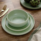 Argos Habitat 12 Piece Reactive Stoneware Dinner Set - Green- Buy online at McGrocer