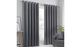 Argos Fusion Strata Dim Out Eyelet Curtains - Charcoal - 117x137cm- Buy online at McGrocer