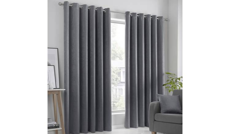 Fusion dim out curtains charcoal 117x137cm - British product