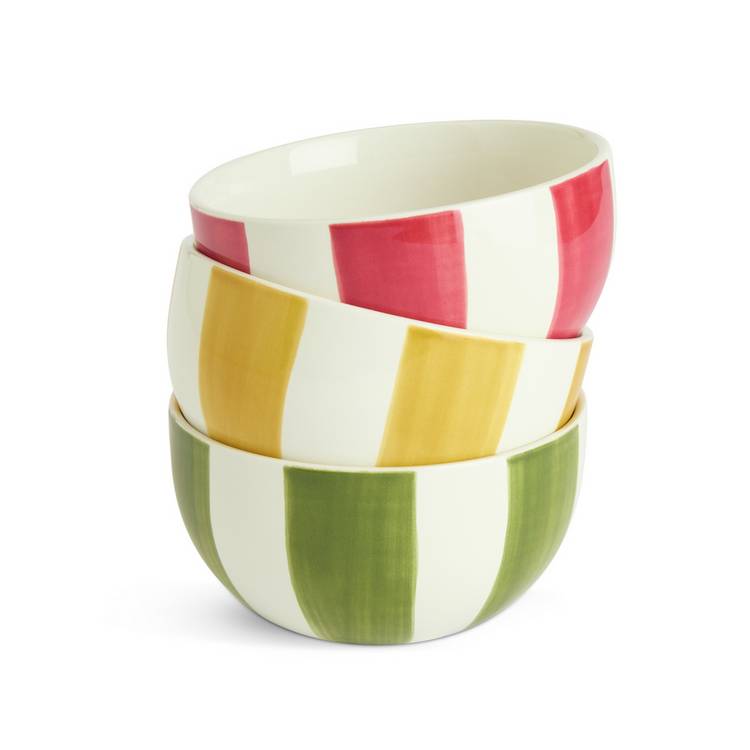 Habitat Sanderson National Trust stripe nibble bowls set of 3 (British brand)