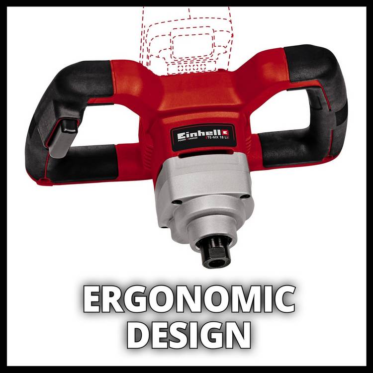 Einhell cordless paint and mortar mixer (British brand)