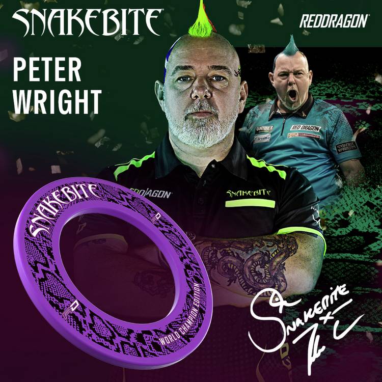 Red Dragon Peter Wright Snakebite dartboard surround (British brand)