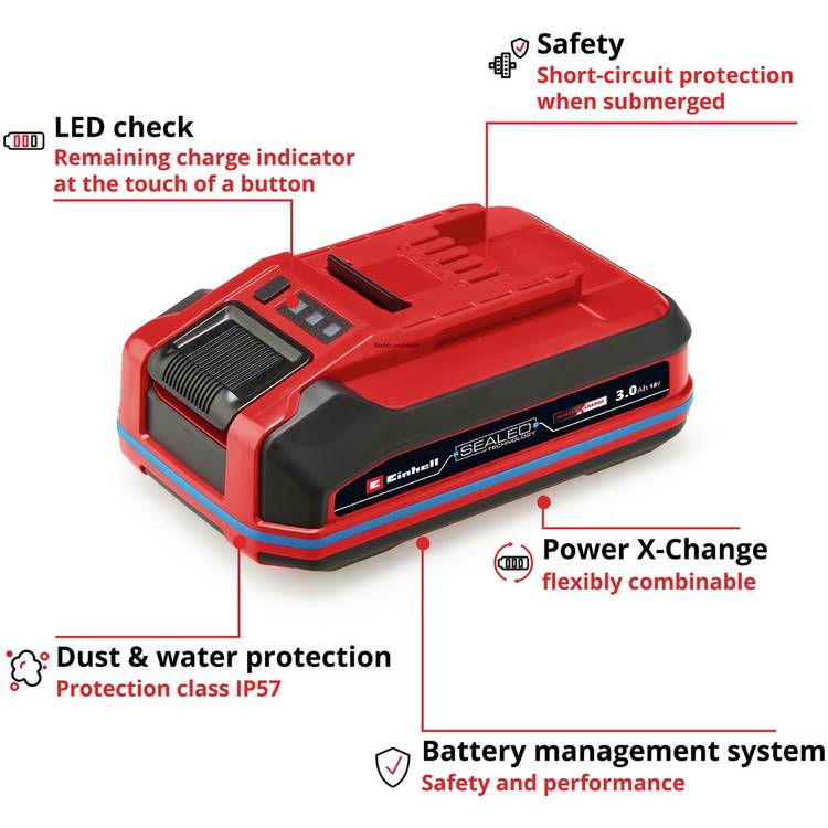 Einhell Power X-Change sealed battery 18V 3.0Ah, UK version