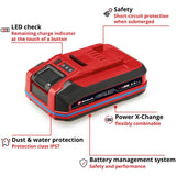 Einhell Power X-Change sealed battery 18V 3.0Ah, UK version