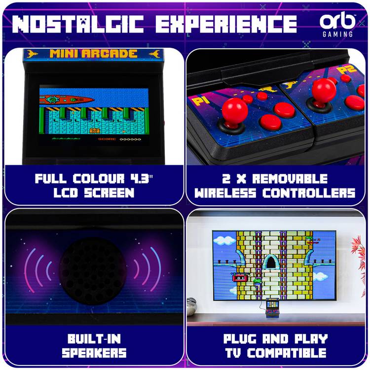 Orb retro arcade 2 player machine, imported from the UK