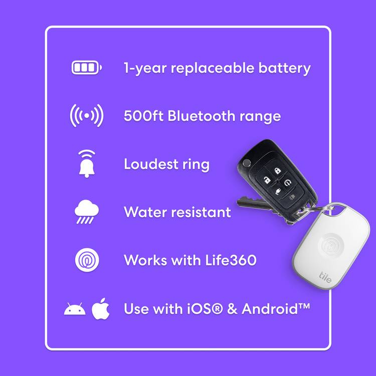 Tile Pro 2024 Bluetooth tracker pack of 2 - British product