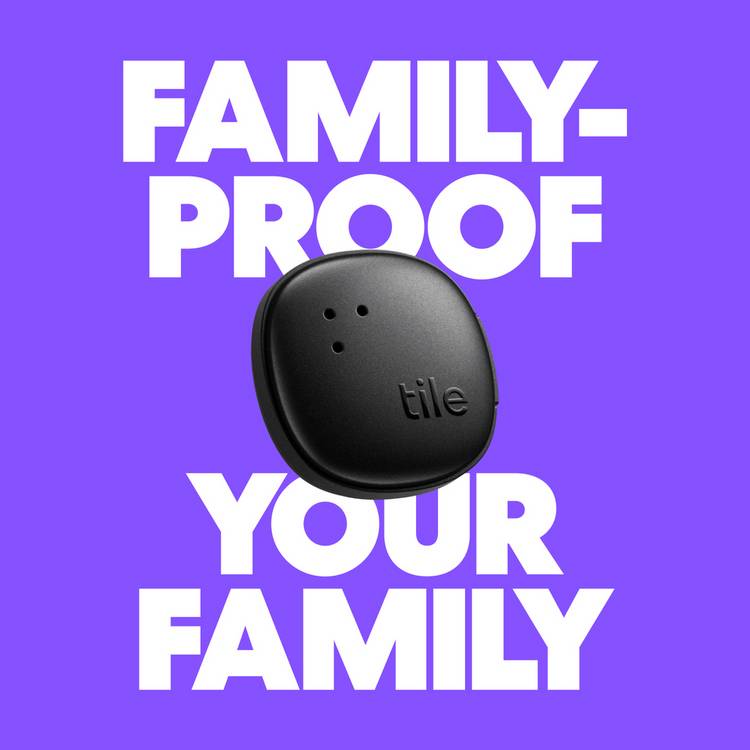 Tile Sticker 2024 Black Bluetooth tracker - British product