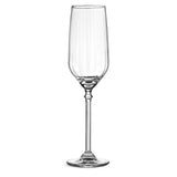 Habitat Optic Ribbed Champagne Flutes Set of 4, imported from the UK