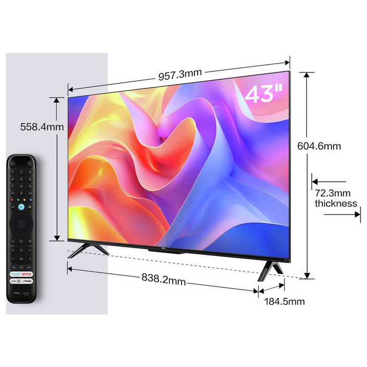 TCL Smart TV 4K UHD 43 inch - British product