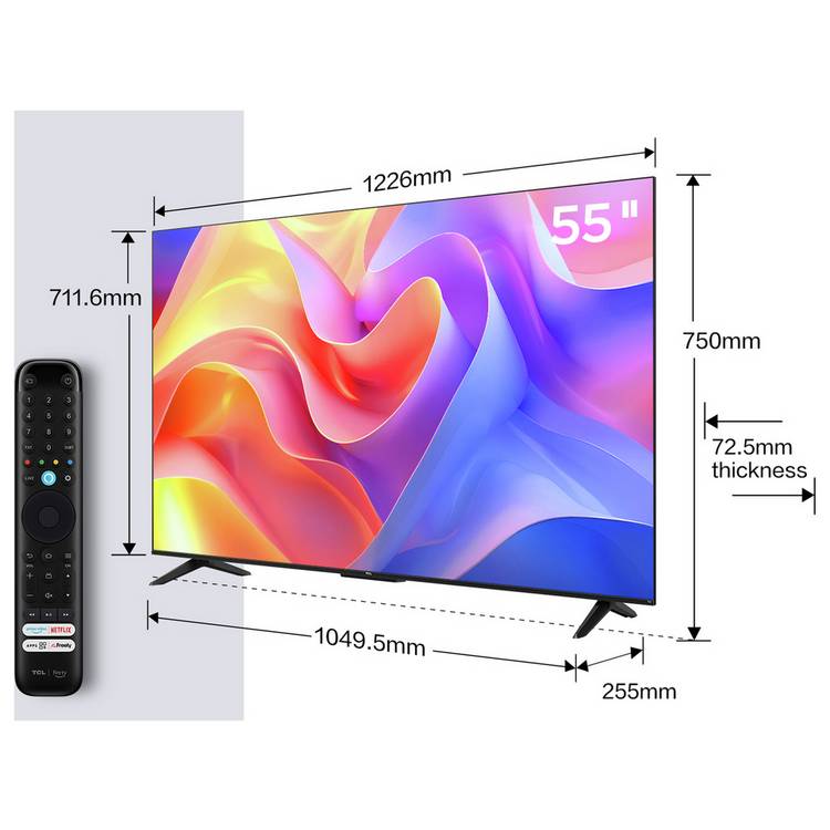 TCL 55 inch 4K Smart TV (British brand)