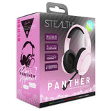 STEALTH PANTHER gaming headset in soft pink wired, UK version