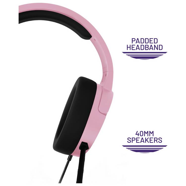 STEALTH PANTHER gaming headset in soft pink wired, UK version