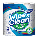 Velvet Wipe & Clean kitchen roll 20x75 sheets (British brand)