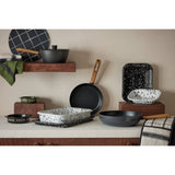 Habitat stoneware tapas dishes black khaki set - British product