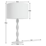 Habitat Bobbin ash wood table lamp 55cm - British product