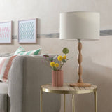 Argos Habitat Bobbin 55cm Ash Wood Stick Table Lamp - Natural- Buy online at McGrocer