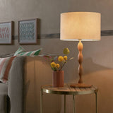 Habitat Bobbin ash wood table lamp 55cm - British product