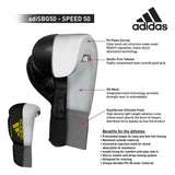 Adidas Speed 50 10oz boxing gloves white (British brand)