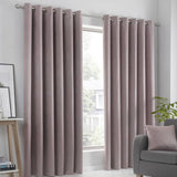 Argos Fusion Strata Dim Out Eyelet Curtains Blush Pink 117x137cm- Buy online at McGrocer