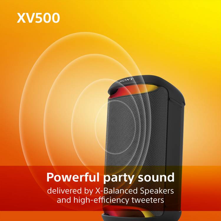 Sony SRS-XV500 portable party speaker black, imported from the UK