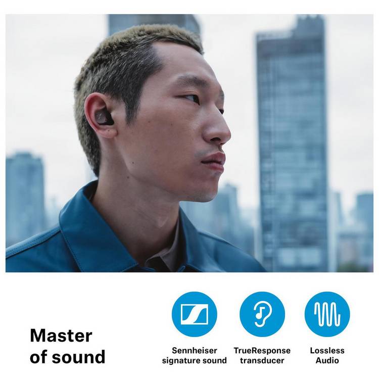 Sennheiser Momentum 4 true wireless earbuds black (British brand)