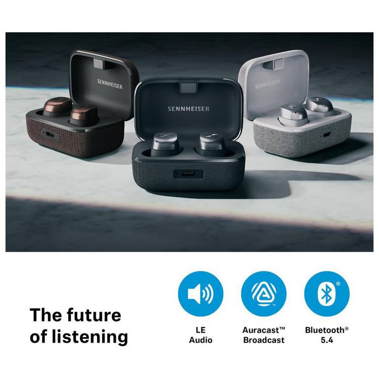 Sennheiser Momentum 4 true wireless earbuds black (British brand)