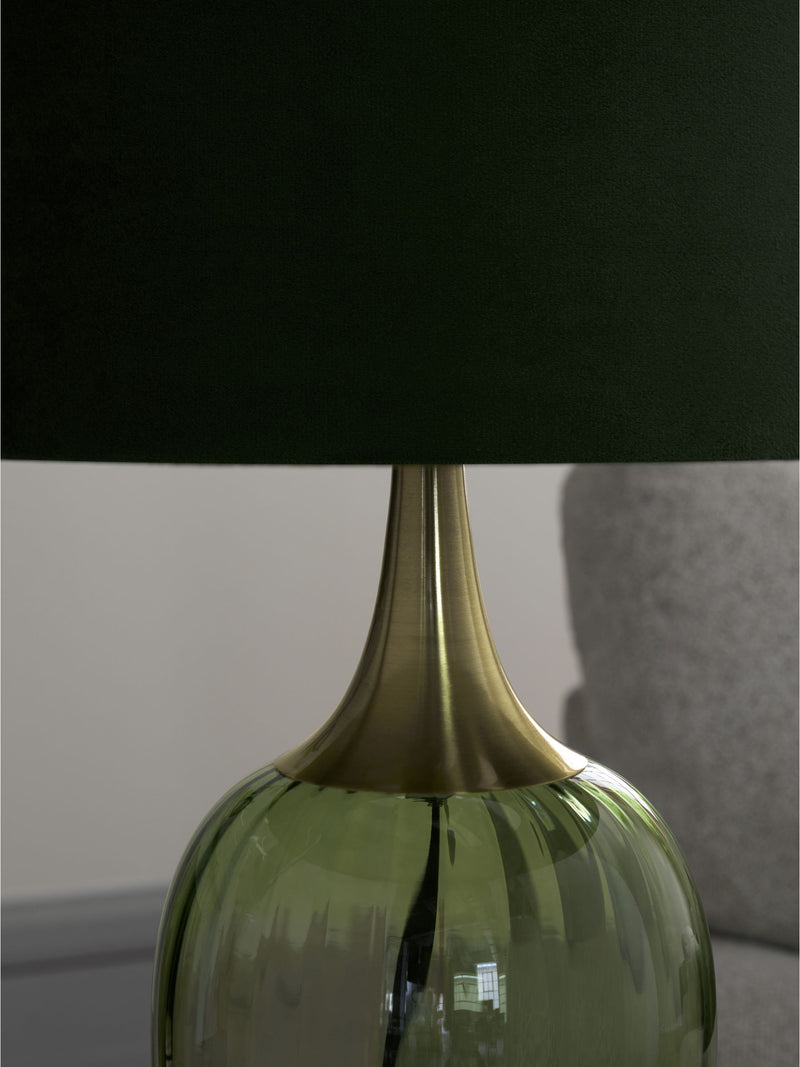 Hampton green table lamp 60cm, imported from the UK