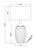 Hampton green table lamp 60cm, imported from the UK