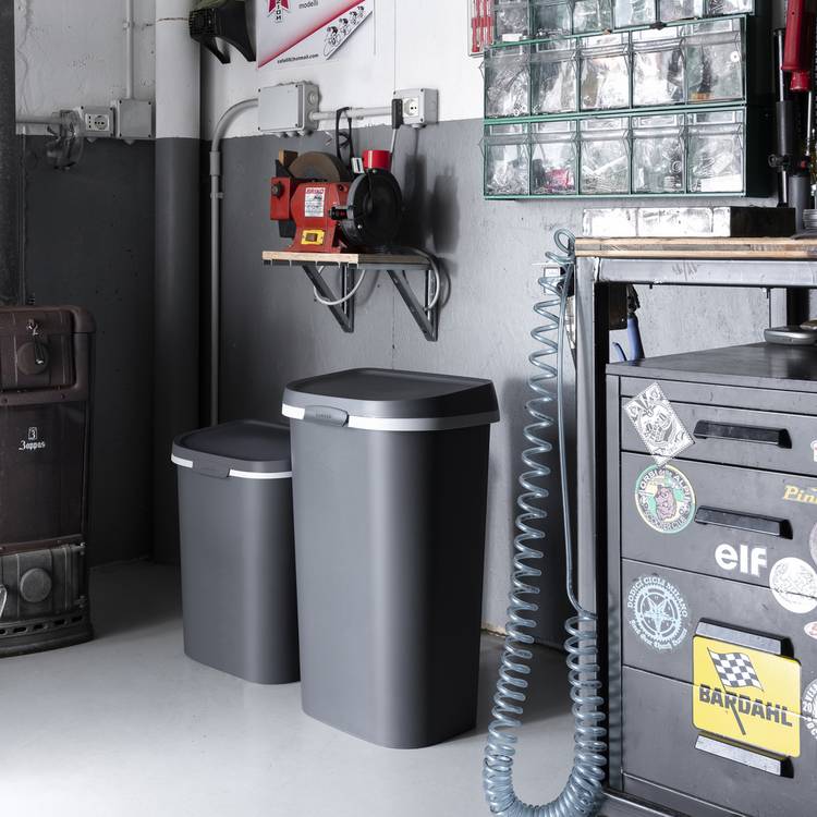 Curver Mistral Lift Top bin 50L grey, imported from the UK