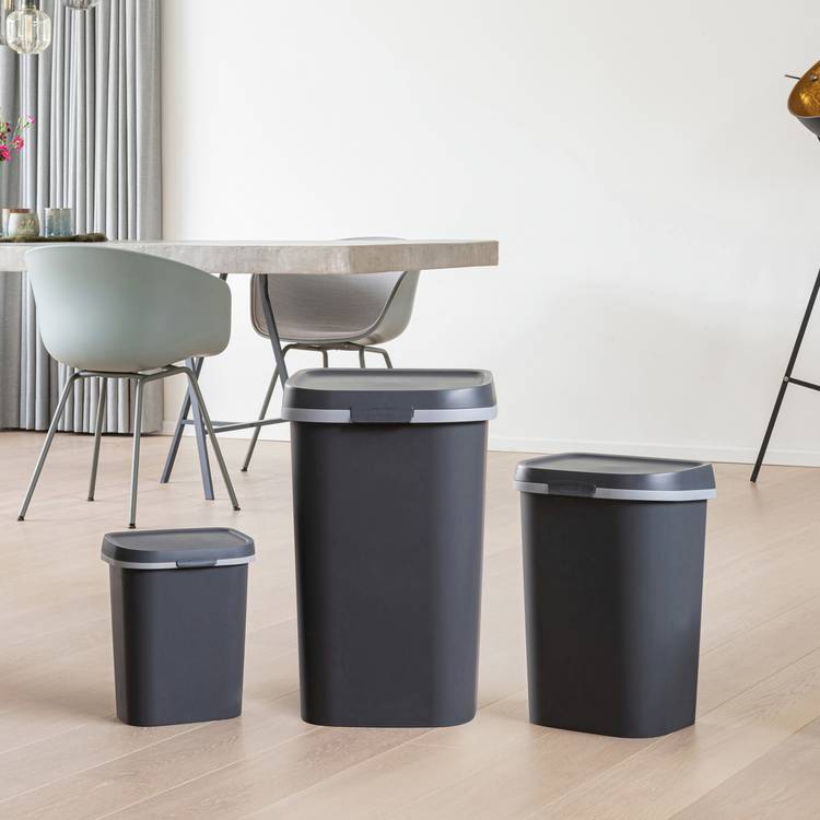 Curver Mistral Lift Top bin 50L grey, imported from the UK