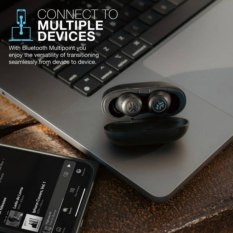 JLab JBuds ANC true wireless earbuds black, imported from the UK