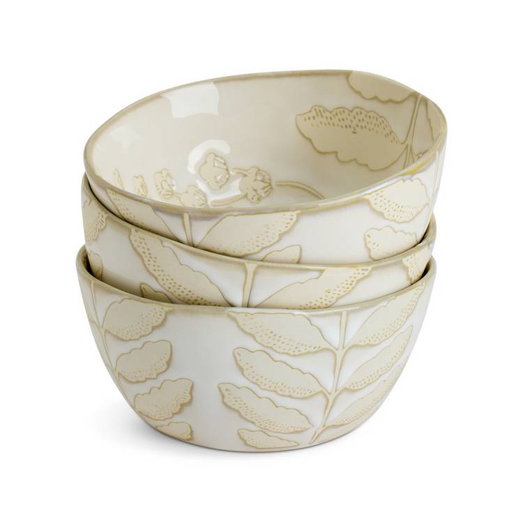 Habitat Bellis Nibble Bowls stoneware set, imported from the UK