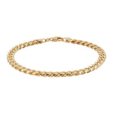 Argos Revere 9ct Gold Plated Sterling Silver Curb Bracelet 21.6cm- Buy online at McGrocer