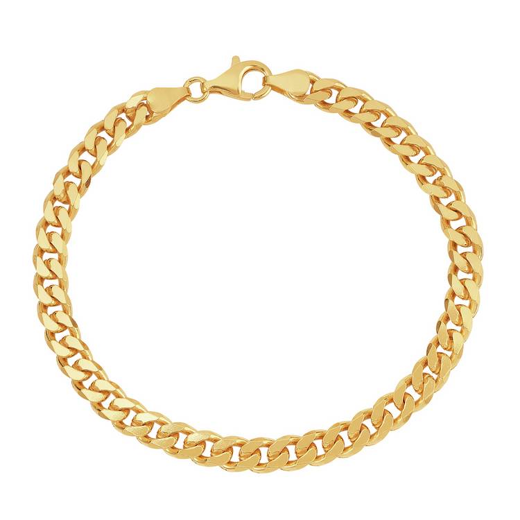 Revere 9ct gold plated sterling silver curb bracelet (British brand)