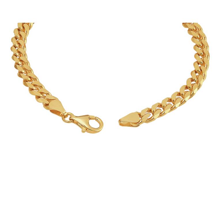 Revere 9ct gold plated sterling silver curb bracelet (British brand)