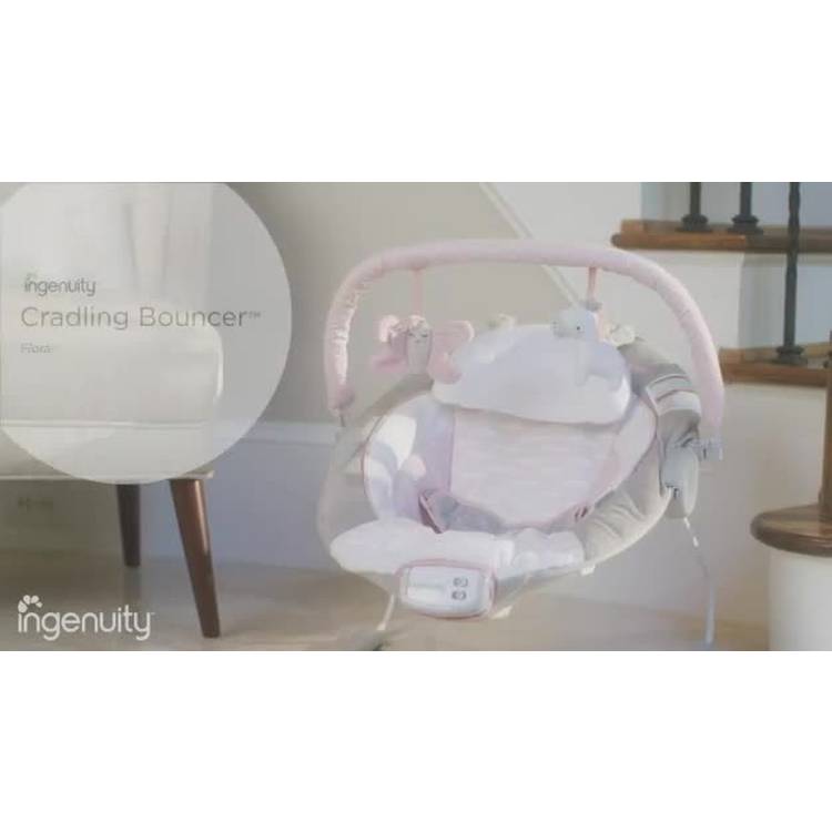 Ingenuity Flora Unicorn soothing baby bouncer, imported from the UK