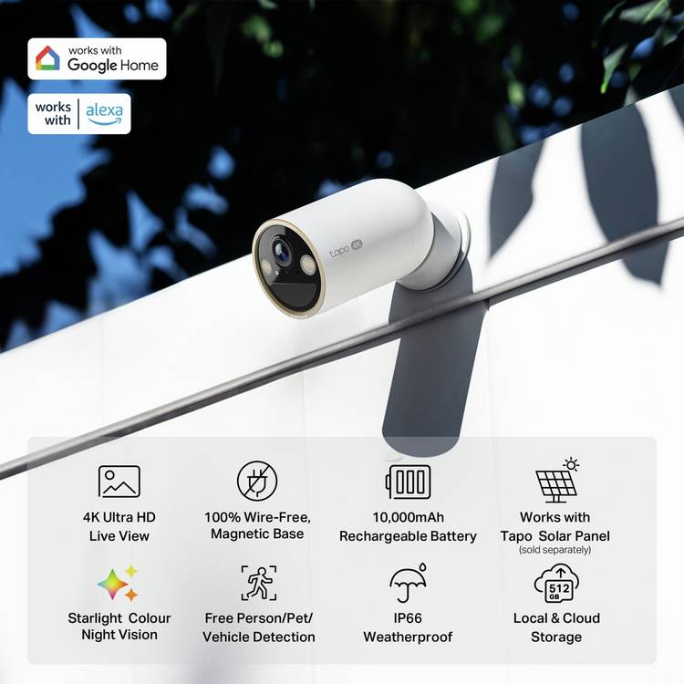 Tapo C460 4K outdoor Wi-Fi security camera, imported from the UK
