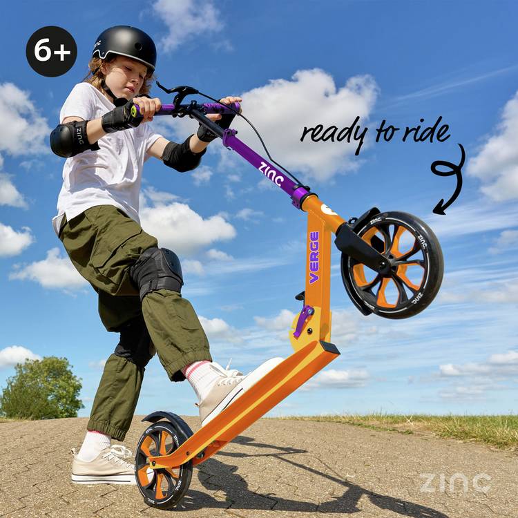Zinc Verge Pro folding incline scooter purple orange, UK version