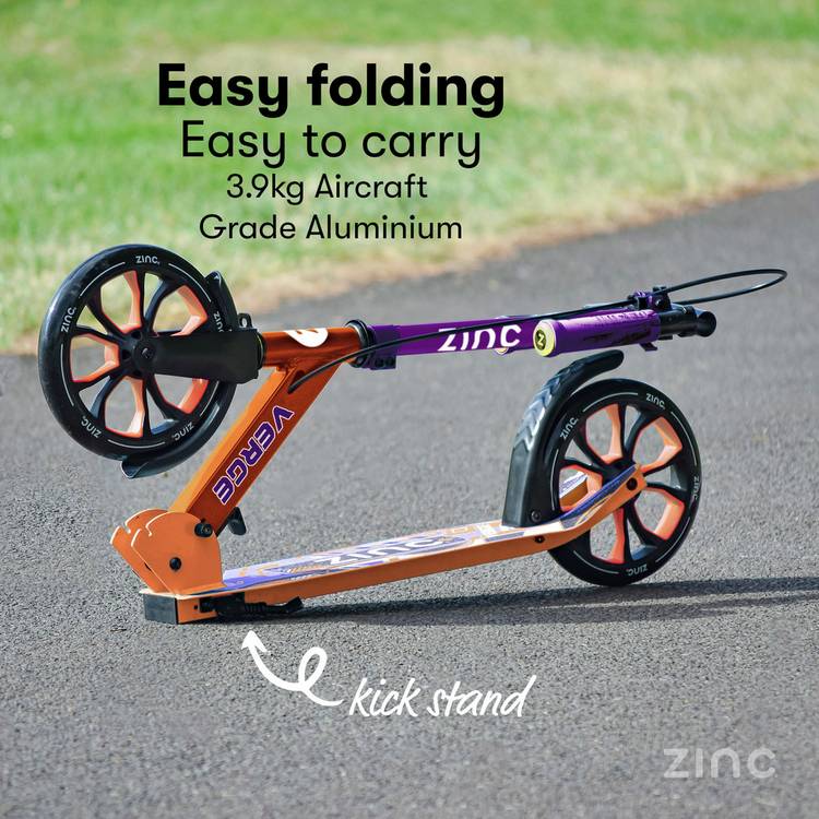 Zinc Verge Pro folding incline scooter purple orange, UK version